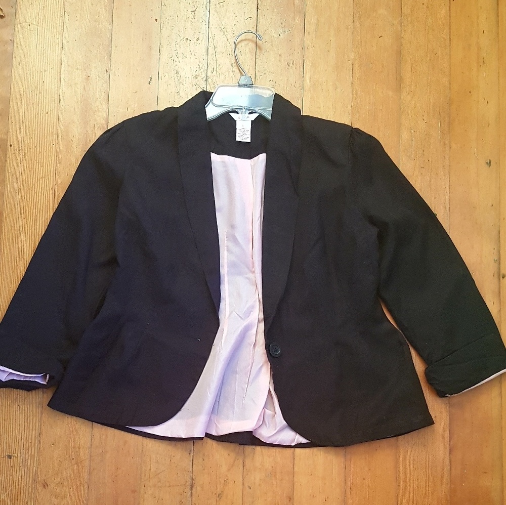 Black peplum blazer